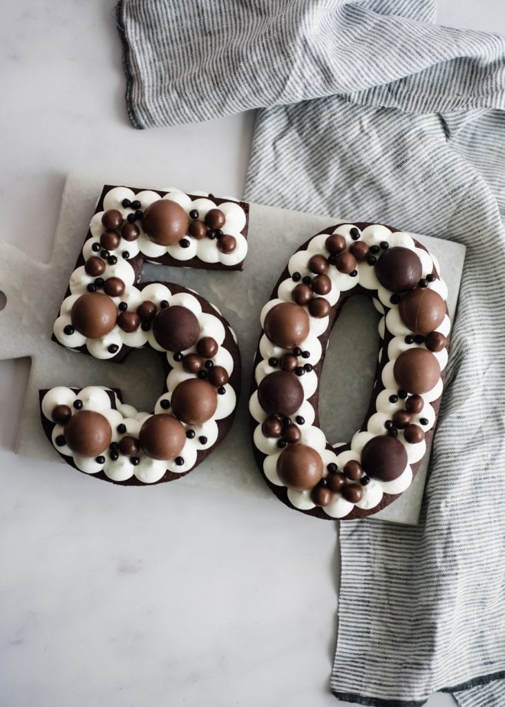 עוגת מספרים שוקולד